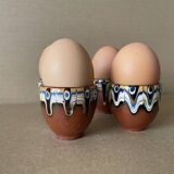 Set of 4 Russian ceramic egg cups