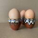 Set of 4 Russian ceramic egg cups