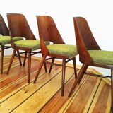 Ensemble de quatre chaises O. Haerdtl, Ton, Holesov, Tchécoslovaquie, les années 60