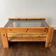 1970s pine coffee table