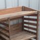 Wooden shelf on wheels