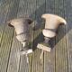 Pair of cast iron Medici vases