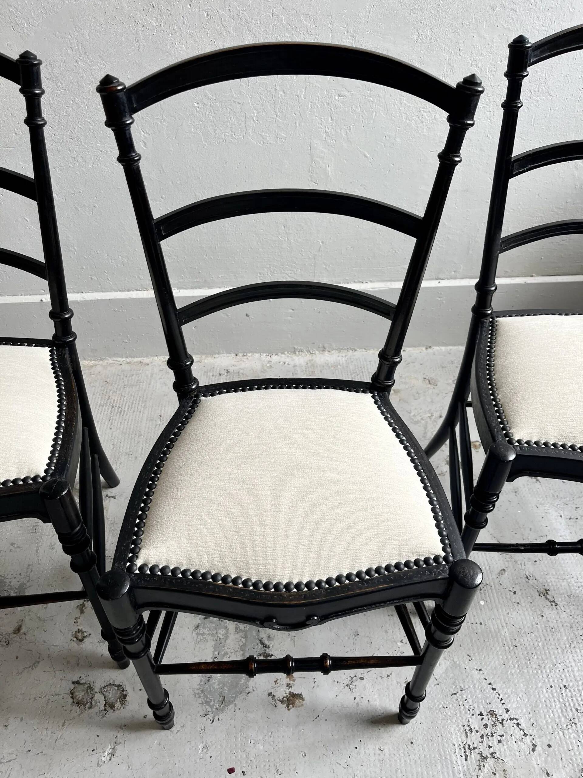 Reupholstered Napoleon III chairs