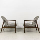 Pair of vintage armchairs GFM-64 by Edmund Homa, GFM, Poland, 1960s