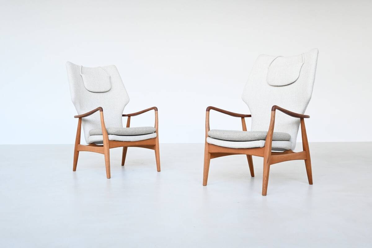 A. Madsen and H. Schubell “Kirsten” lounge chairs Bovenkamp Netherlands 1960