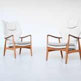 A. Madsen and H. Schubell “Kirsten” lounge chairs Bovenkamp Netherlands 1960