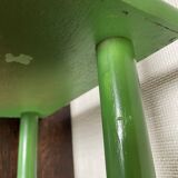 Table with 3 wood and bamboo trays