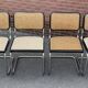 Set of 4 vintage chairs  Cesca B32 in black and chrome