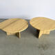 Pair of vintage travertine coffee tables or side tables, 1970s