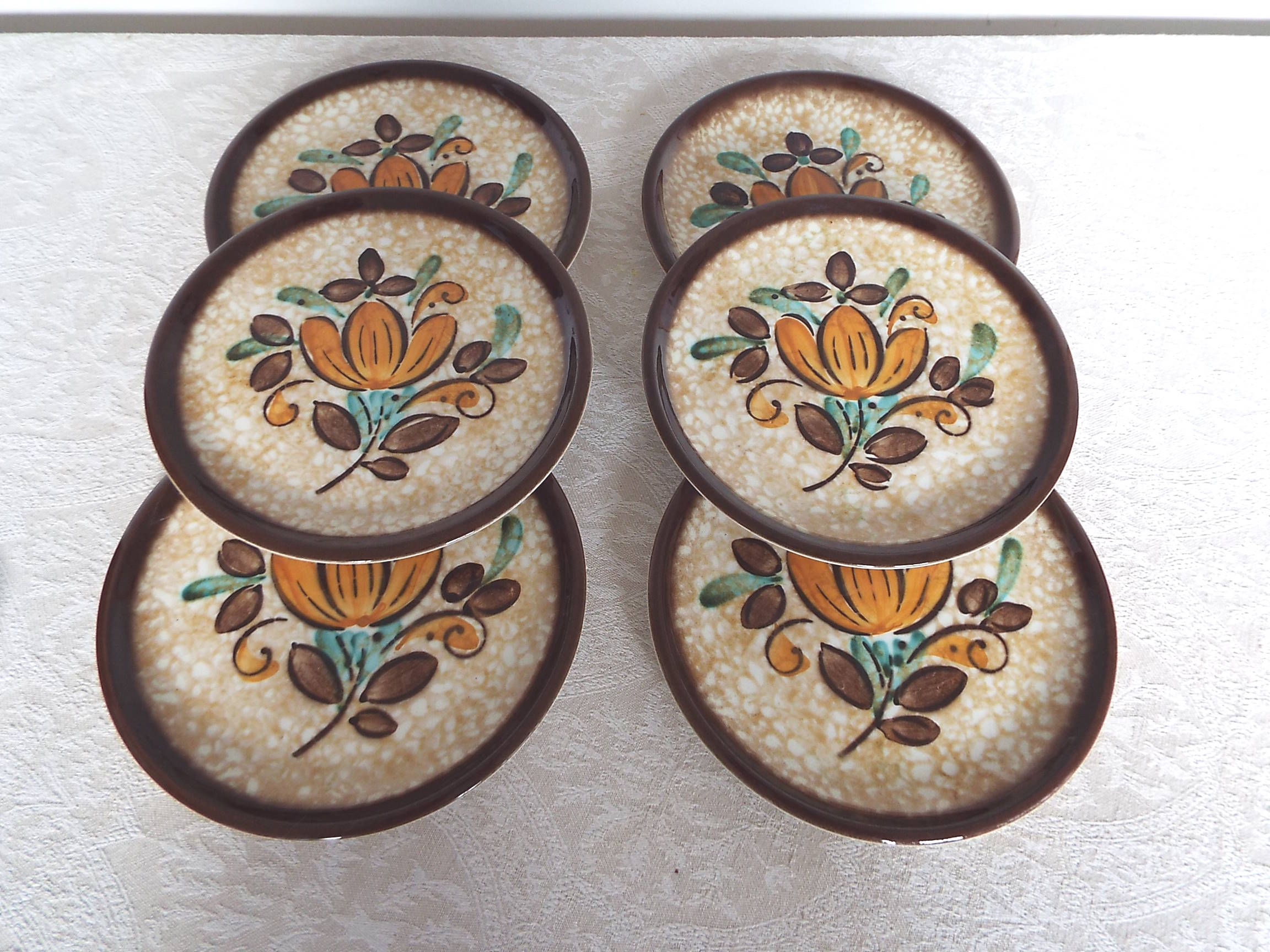 6 Boch Corfu dessert plates