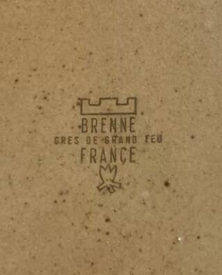 8 beige Berne stoneware plates wabi sabi