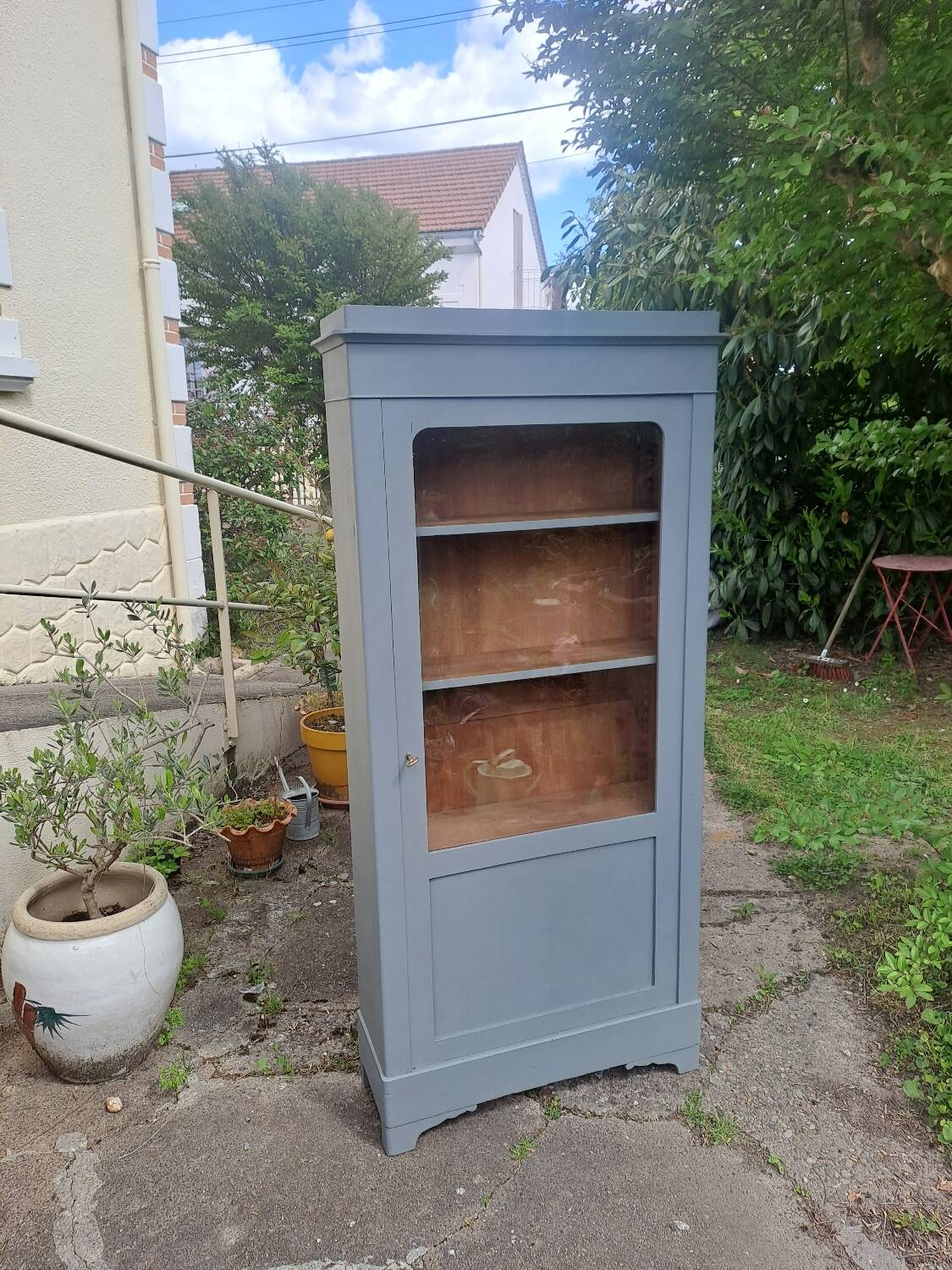 Armoire une porte vitrée  fin 19ème