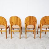 Rainer Daumiller pine wood dining chairs for Hirtshals Savvaerk  1980