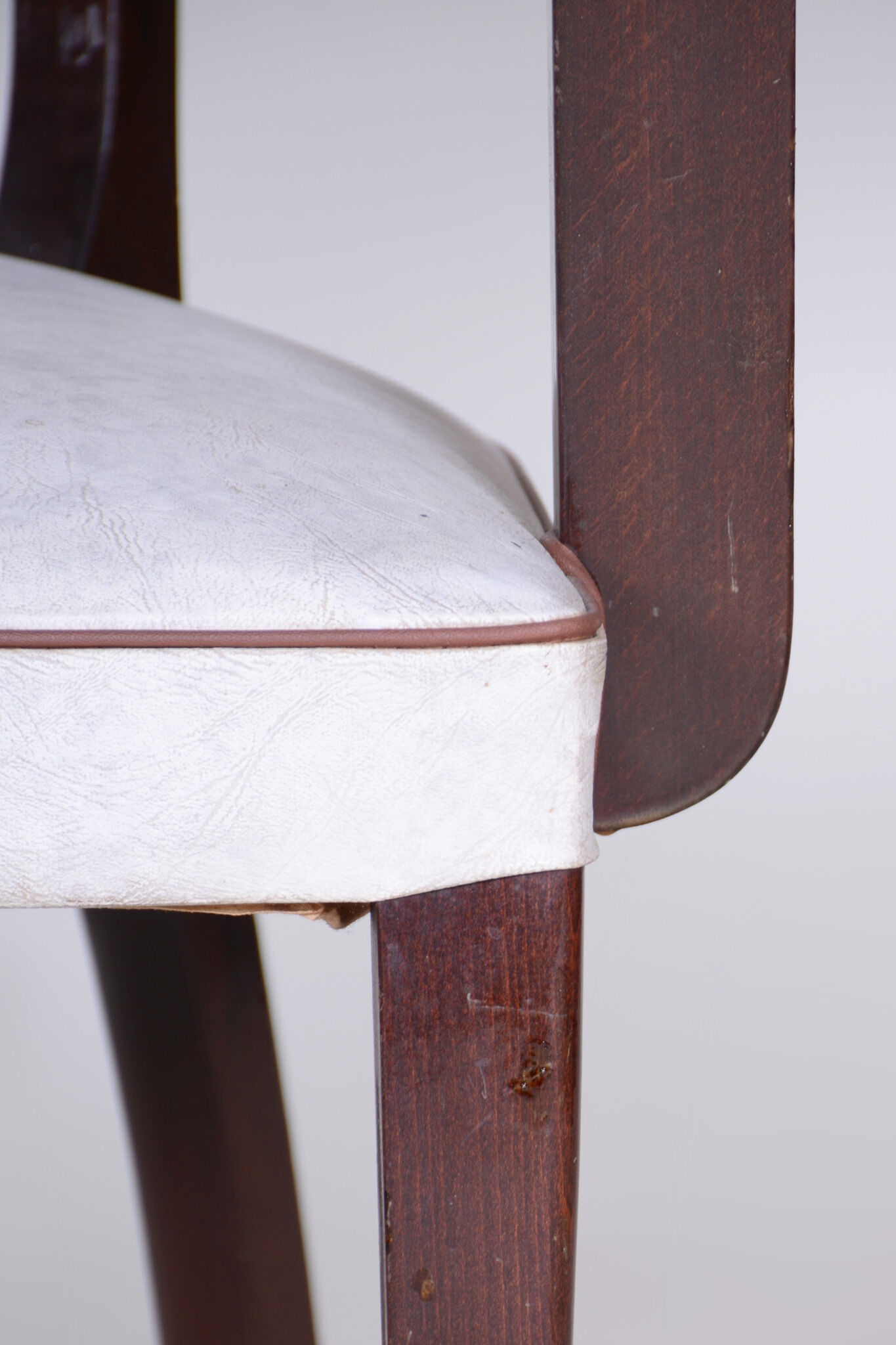 White Artificial leather armchair - 1930s France