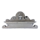 Ancient small wooden fronton carved shabby gustavian patina