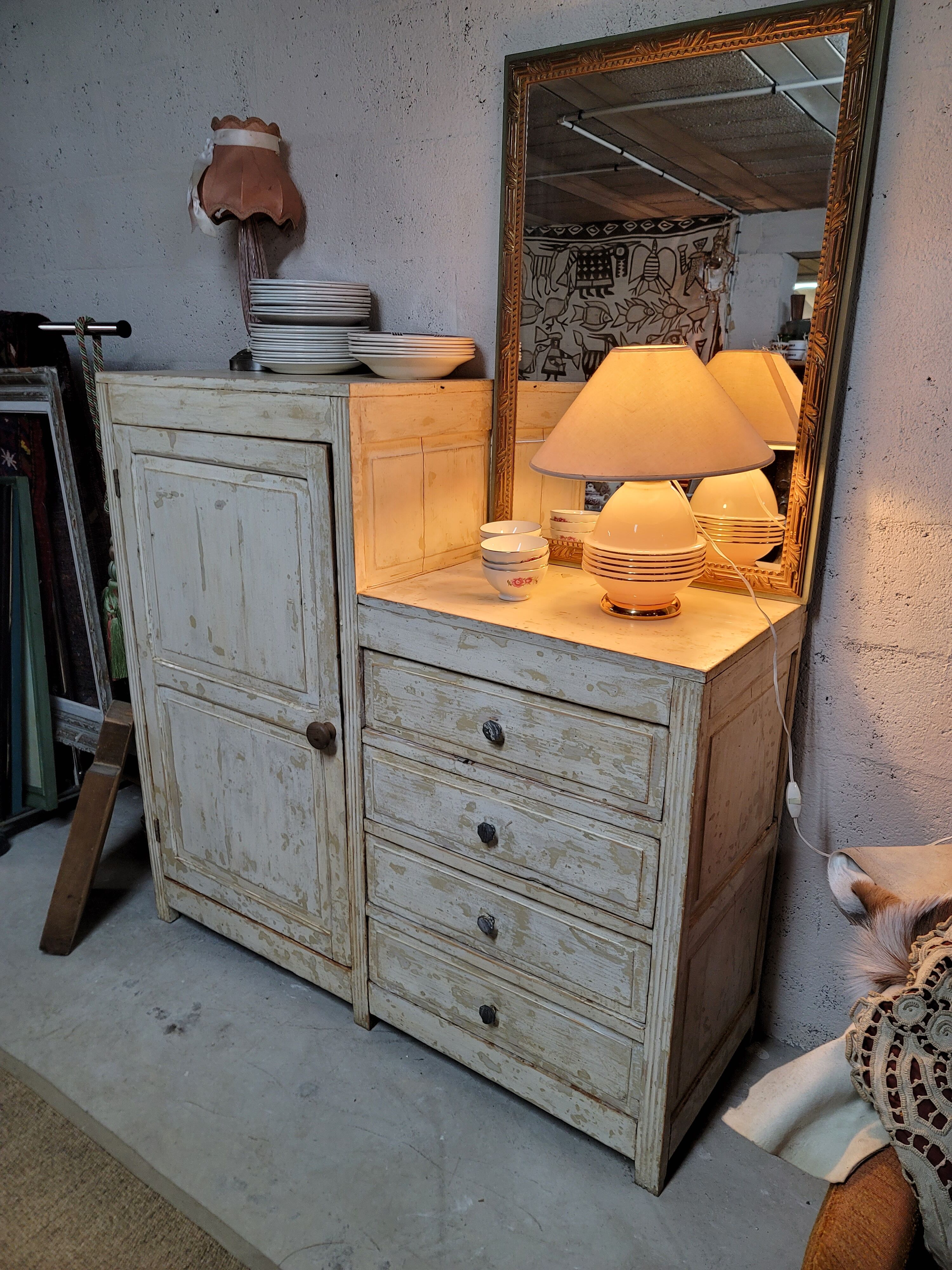 Asymmetrical vintage buffet