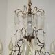 French Bronze and Glass 6 Light Cage Chandelier With Assorted Crystals 5518