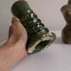 Enamelled ceramic candle holder, tamgroute