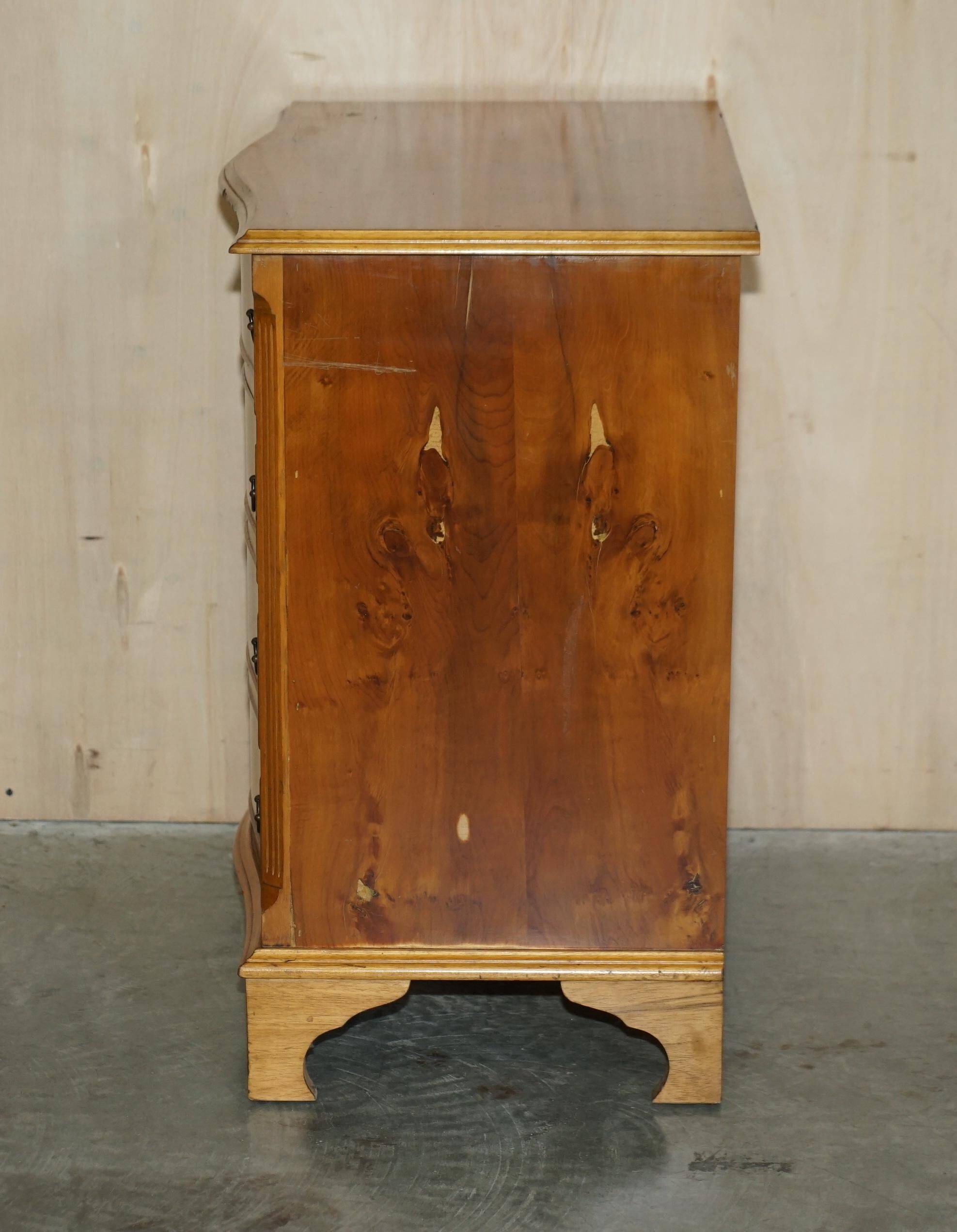 Vintage Pair of Large Knotty Fir and Burl Chests of Drawers