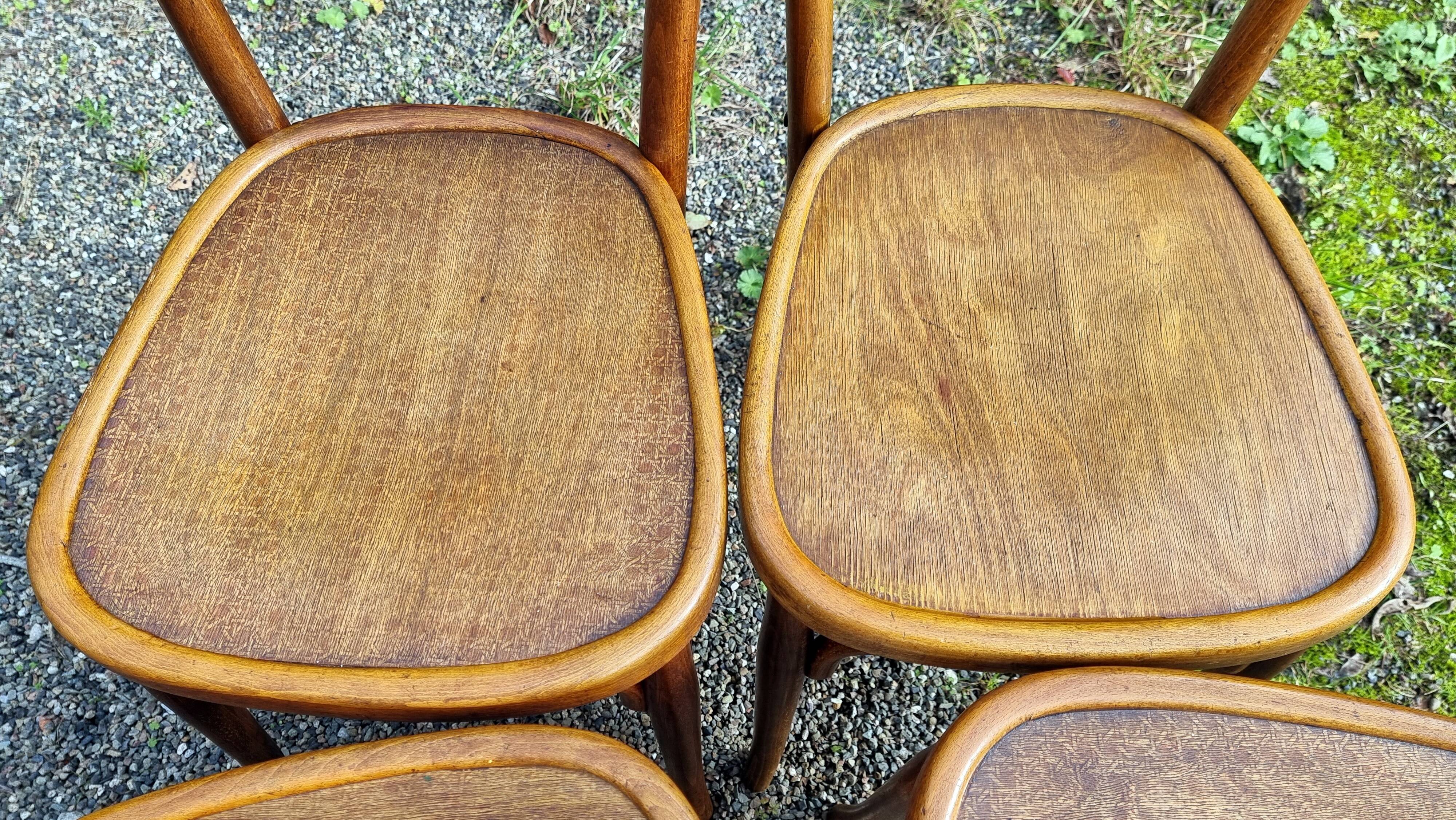 6 Baumann bistro chairs n°58 from the 20s
