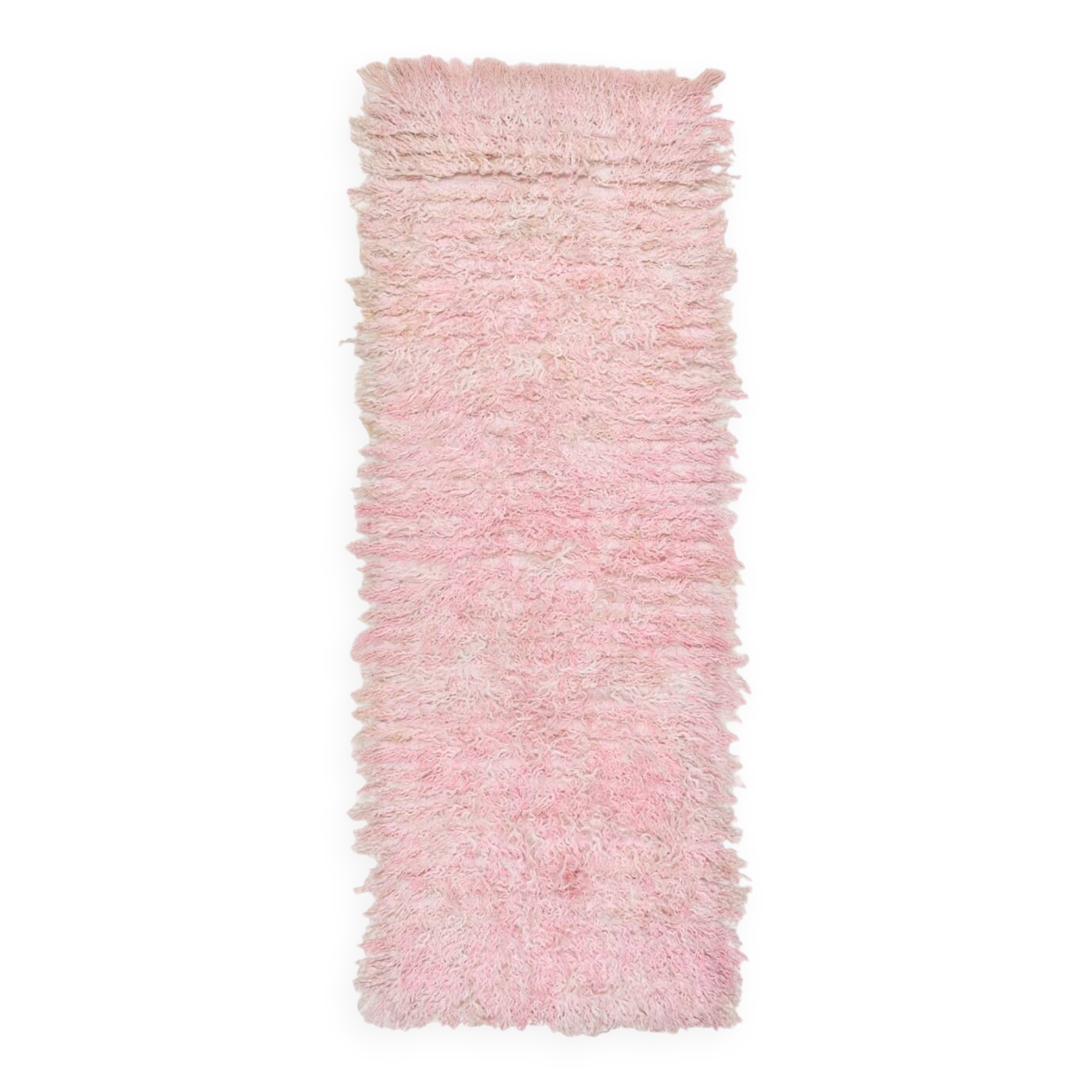 Tapis de couloir turc vintage rose pastel doux 3x10, 110x313 cm SK 70357