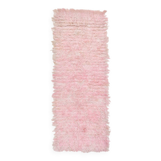 Tapis de couloir turc vintage rose pastel doux 3x10, 110x313 cm SK 70357