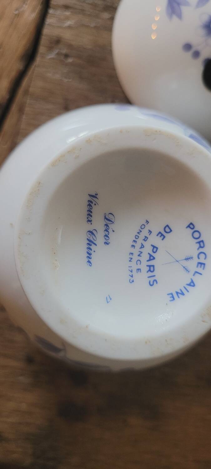 Paris Porcelain mustard pot