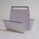 Metal magazine holder by Pete Sans for NRO