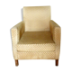 Fauteuil en velours viel or art déco années 40