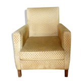 Fauteuil en velours viel or art déco années 40