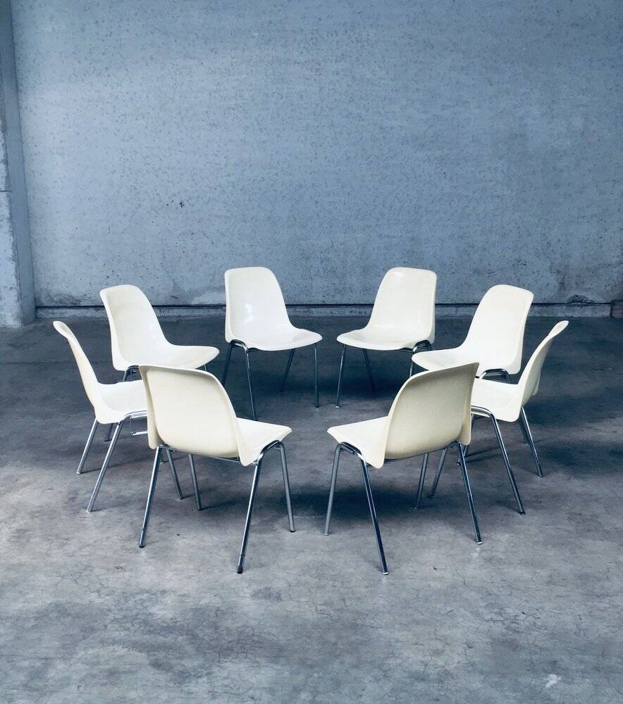 Orly Stacking Chairs by Bruno Pollak for Solo, Germany, 1979, Set of 8