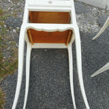 Pair of white lacquered bedside tables
