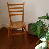 Chairs made of wood and rope