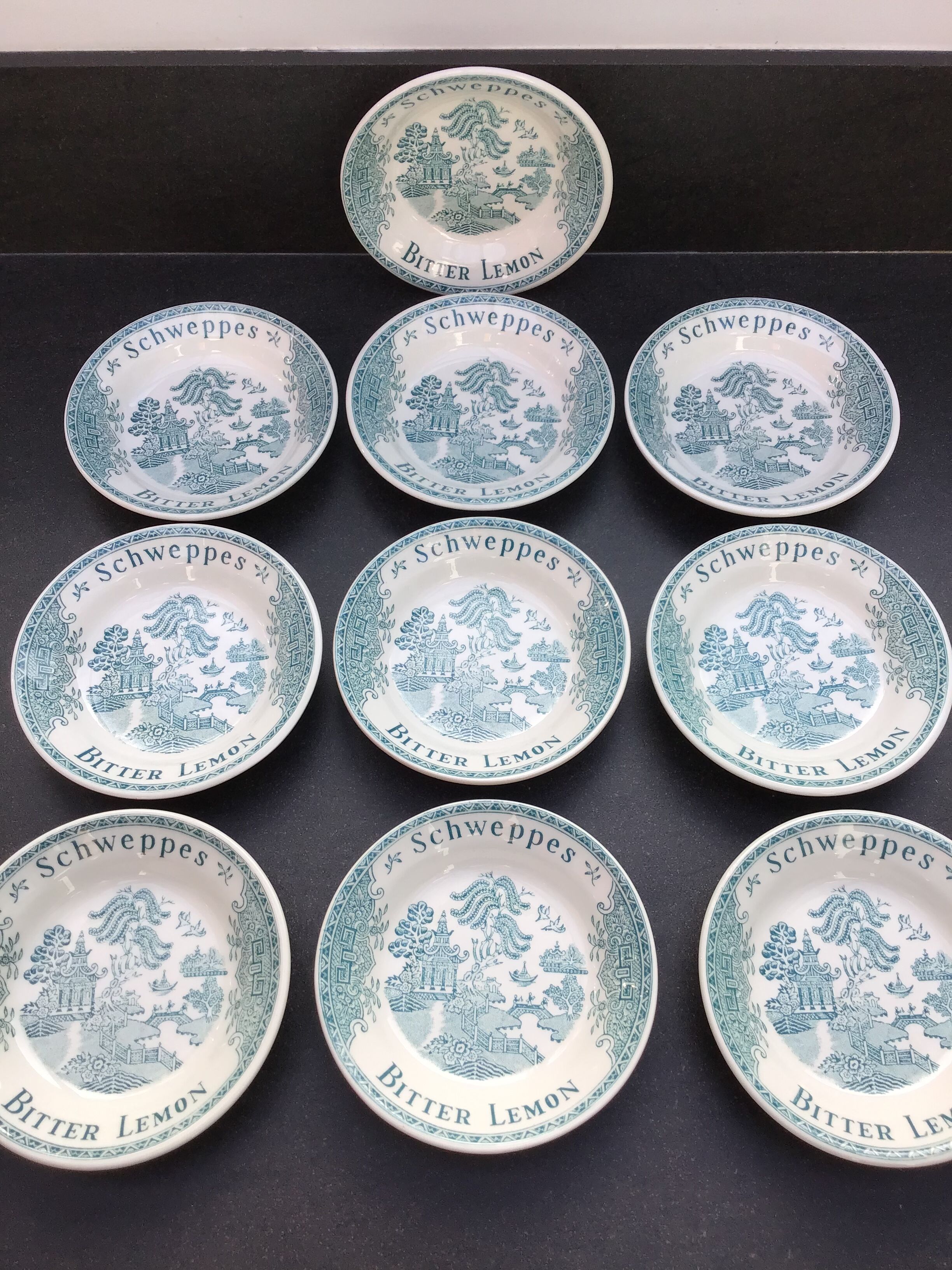 Advertising cup vintage bistro saucer Schweppes