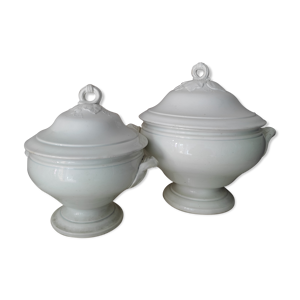 Duo de soupières sur pied douche