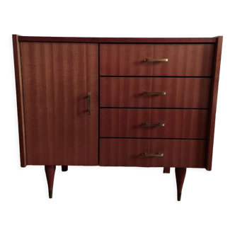 Commode scandinave pied compas