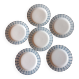 Set of 6 Digoin dessert plates