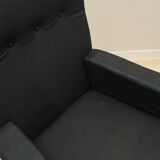 Fauteuil de bureau en cuir, design danois, années 1970, production: Danemark