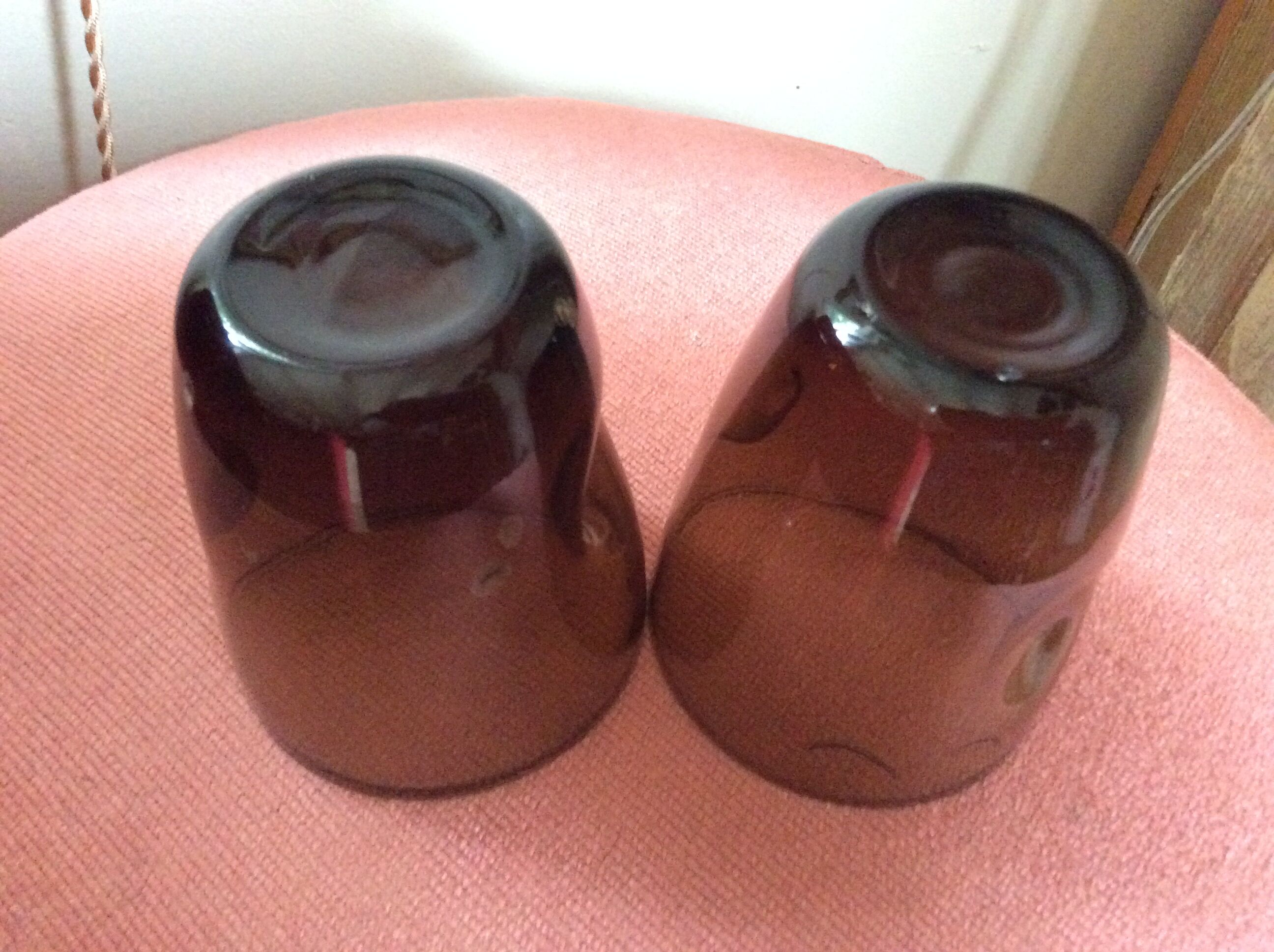 Series of 5 vintage glasses