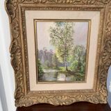 Painting Landscape of trees and stream " by Geo Duchesne