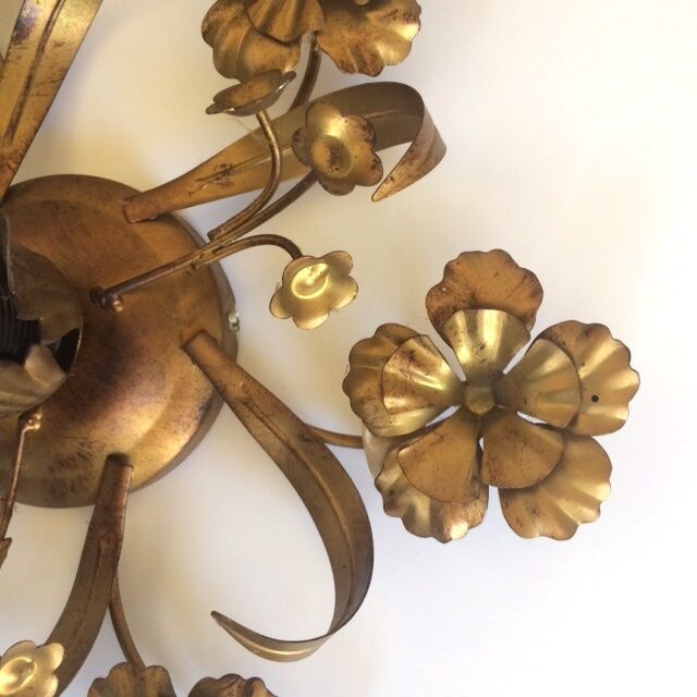 Brass flower sconce