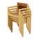 Set of 4 vintage Scandinavian stackable chairs in solid wood - Balzar Beskow - Sweden, 1960s