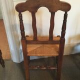 Lot of 8 old walnut chairs