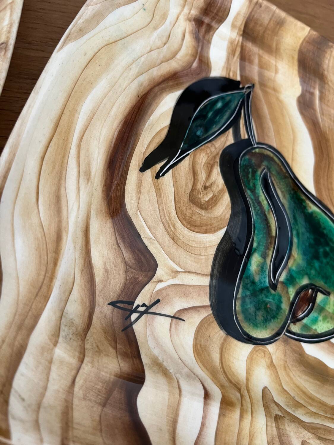 Pair of plates signed Grandjean Jourdan