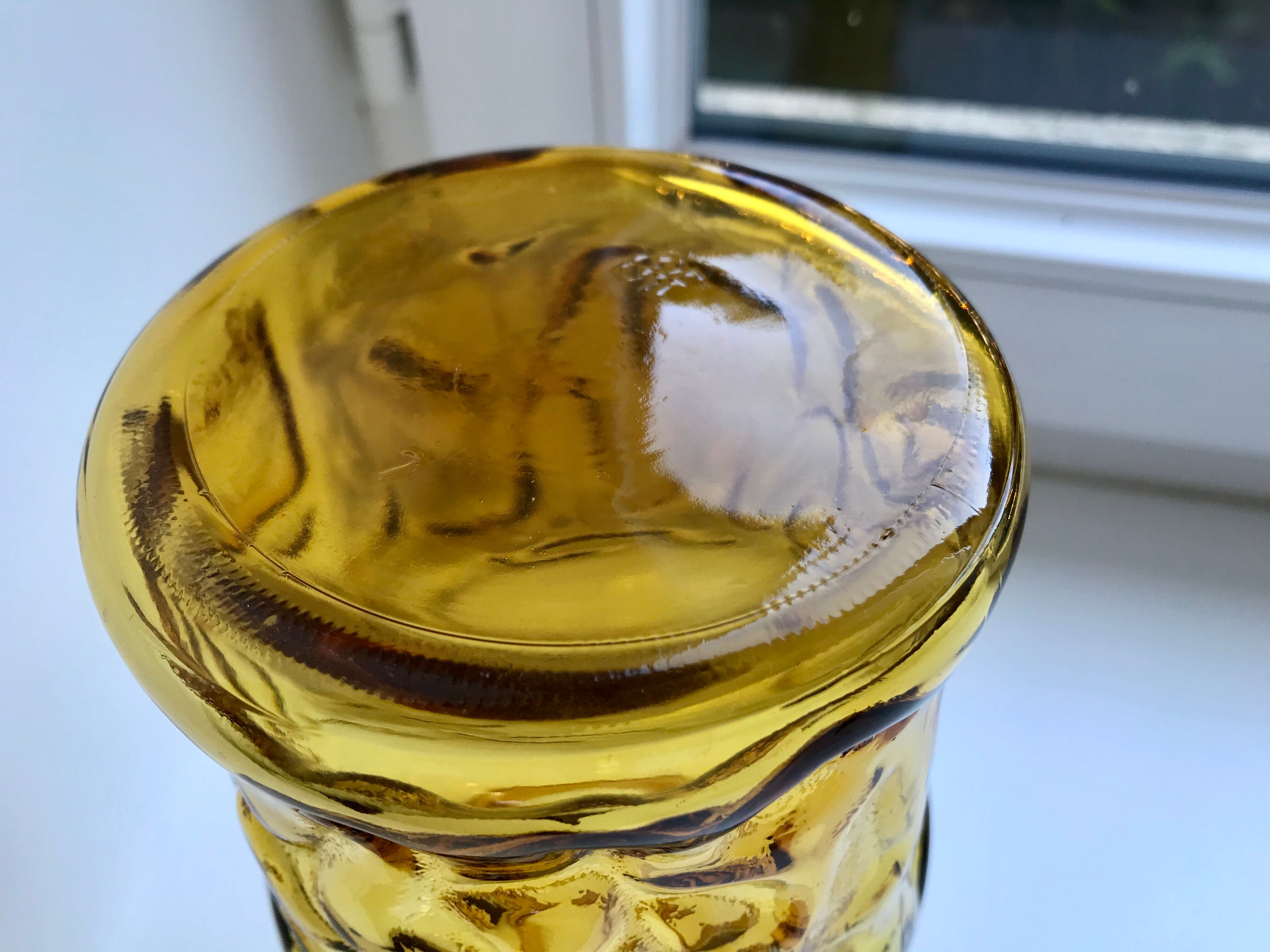 Carafe / pichet ambré années 70