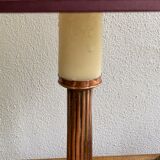 Copper lamp, cable 2 m, fabric shade