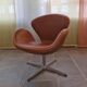 Swan armchair Arne Jacobsen edition Fritz Hansen brown leather