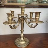 Chandelier in gilded bronze art nouveau