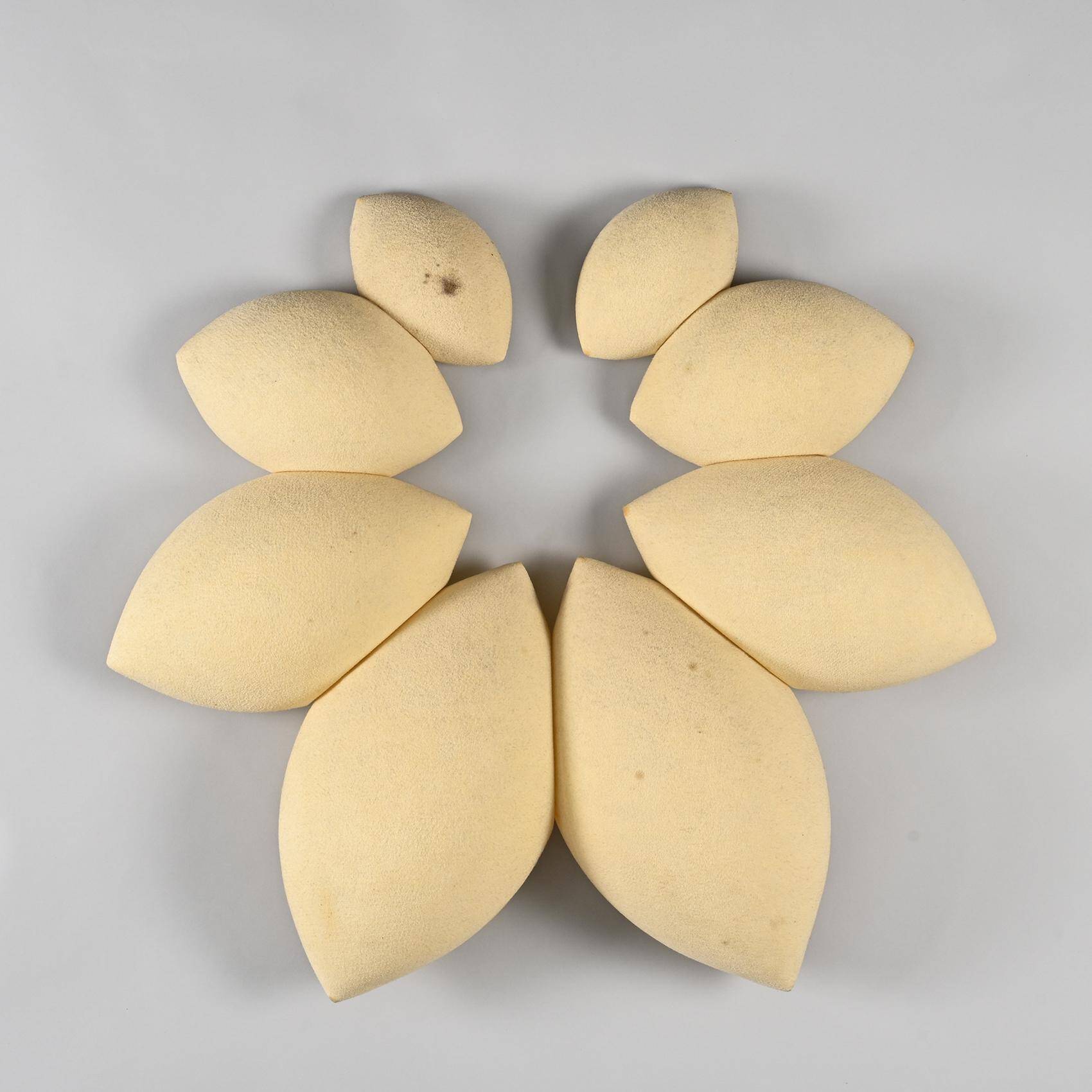 Large felt wall lamp, Denmark circa 1970