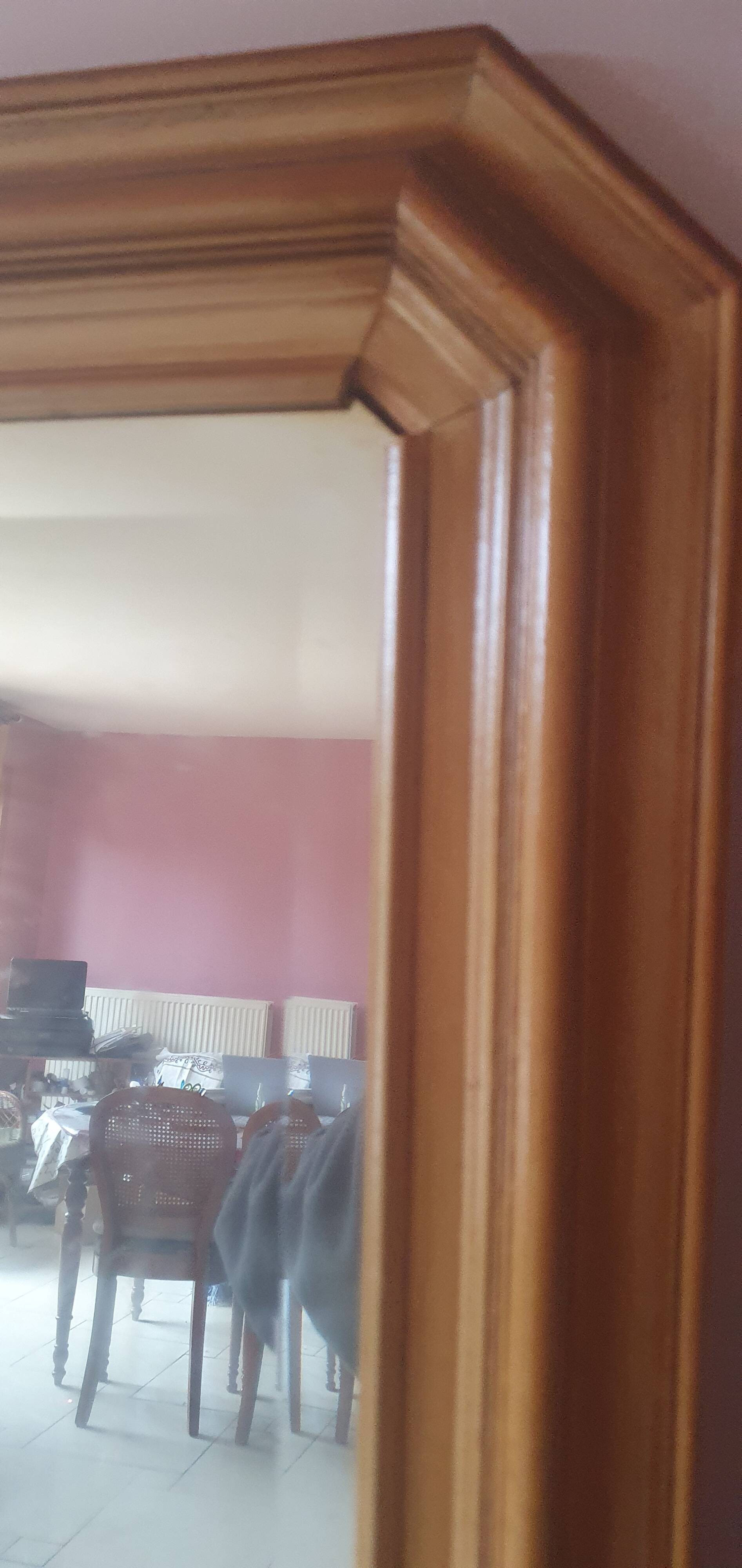 Wall mirror wooden frame 76 cm/56.5 cm